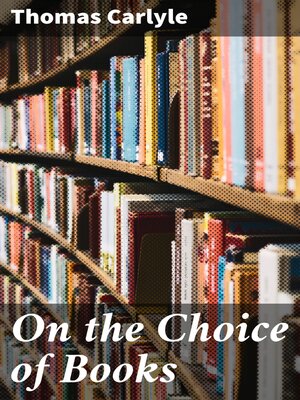 cover image of On the Choice of Books